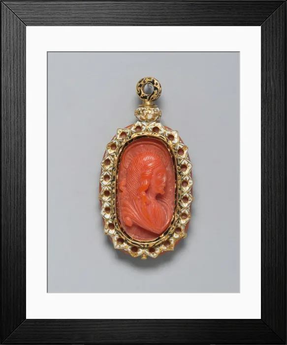 Framed Print : Double-Sided Pendant with the Virgin and Christ, Italy, 18th century. Creator: Unknown Framed Print : Double-Sided Pendant with the Virgin and Christ, Italy, 18th century. Creator: Unknown