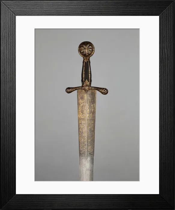 Framed Print : Sword, Northern Italy, c. 1500. Creator: Unknown Framed Print : Sword, Northern Italy, c. 1500. Creator: Unknown
