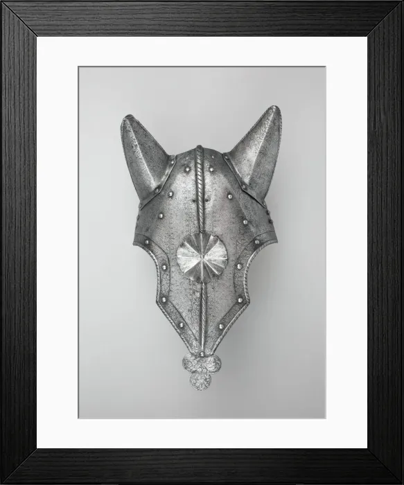 Framed Print : Shaffron, Italy, 19th century in Italian style of c. 1560. Creator: Unknown Framed Print : Shaffron, Italy, 19th century in Italian style of c. 1560. Creator: Unknown