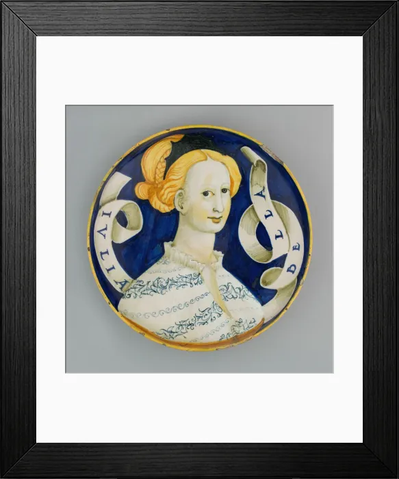Framed Print : Dish (Coppa Amatoria), Italy, 1530 / 45. Creator: Unknown Framed Print : Dish (Coppa Amatoria), Italy, 1530 / 45. Creator: Unknown