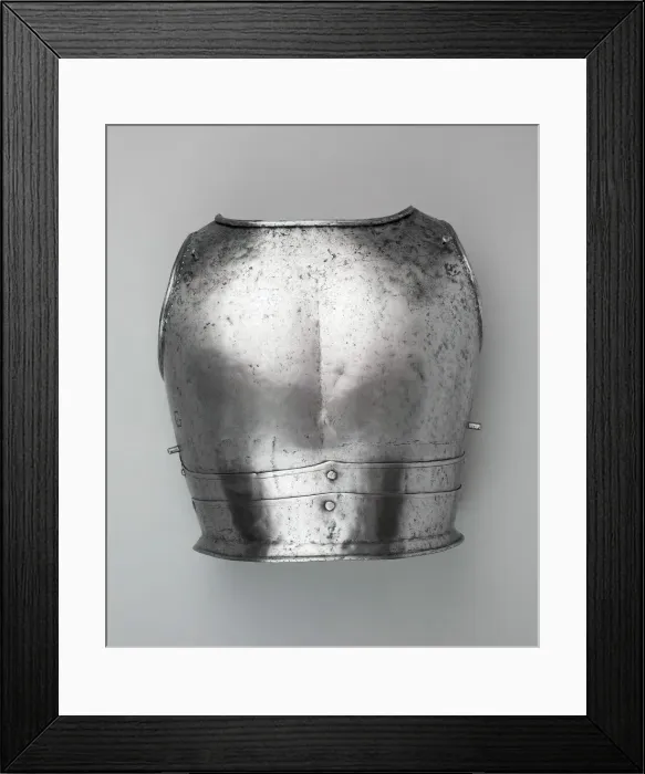 Framed Print : Backplate, Italy, early 17th century, marked later. Creator: Unknown Framed Print : Backplate, Italy, early 17th century, marked later. Creator: Unknown