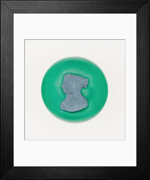 Framed Print : Paperweight, Toledo, late 19th century. Creator: New England Glass Company Framed Print : Paperweight, Toledo, late 19th century. Creator: New England Glass Company