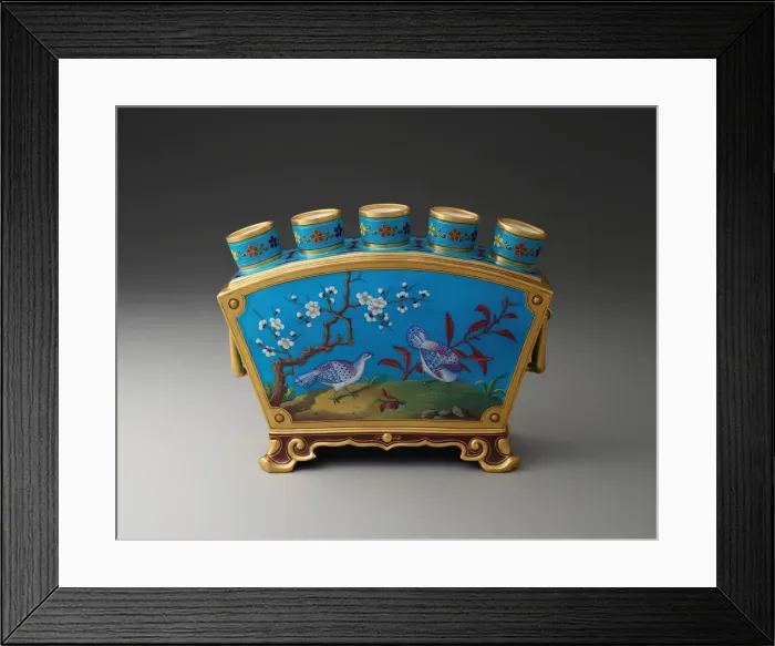 Framed Print : Bulb Vase, Stoke-on-Trent, c. 1875. Creator: Minton Framed Print : Bulb Vase, Stoke-on-Trent, c. 1875. Creator: Minton