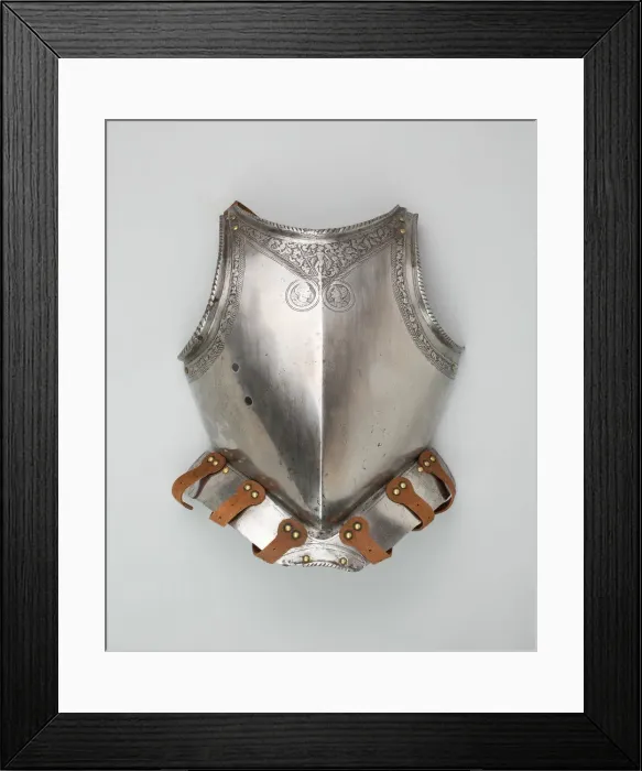 Framed Print : Breastplate with Associated Skirt for Half-Armor, Italy, northern, c. 1580