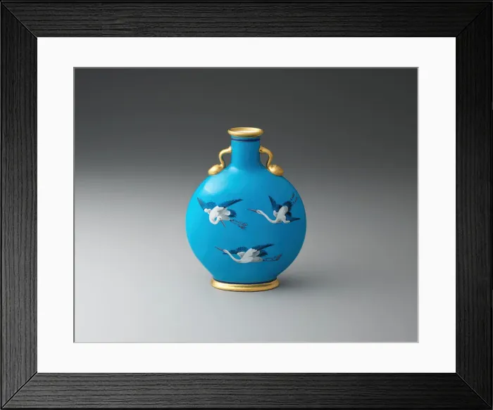 Framed Print : Moon Flask, Stoke-on-Trent, c. 1875. Creator: Minton Framed Print : Moon Flask, Stoke-on-Trent, c. 1875. Creator: Minton
