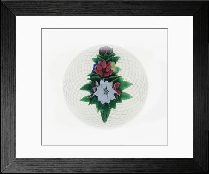Framed Print : Paperweight, New England, Late 19th century. Creator: New England Glass Company Framed Print : Paperweight, New England, Late 19th century. Creator: New England Glass Company