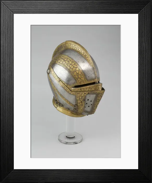 Framed Print : Close Helmet for Foot Tourney at the Barriers, Milan, c. 1575. Creator: Unknown Framed Print : Close Helmet for Foot Tourney at the Barriers, Milan, c. 1575. Creator: Unknown