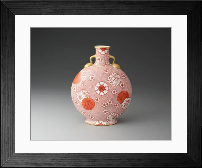 Framed Print : Moon Flask, Stoke-on-Trent, c. 1878. Creator: Minton Framed Print : Moon Flask, Stoke-on-Trent, c. 1878. Creator: Minton