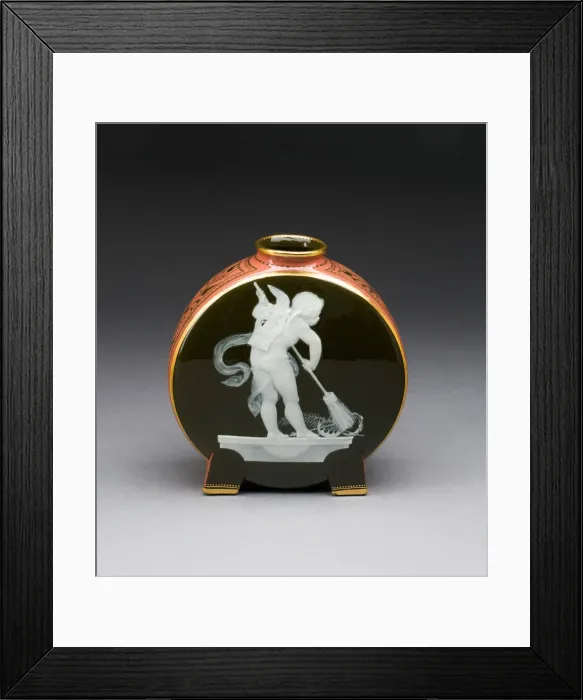 Framed Print : Pilgrim Bottle Vase, Stoke-on-Trent, 1880 / 90. Creator: Minton Framed Print : Pilgrim Bottle Vase, Stoke-on-Trent, 1880 / 90. Creator: Minton