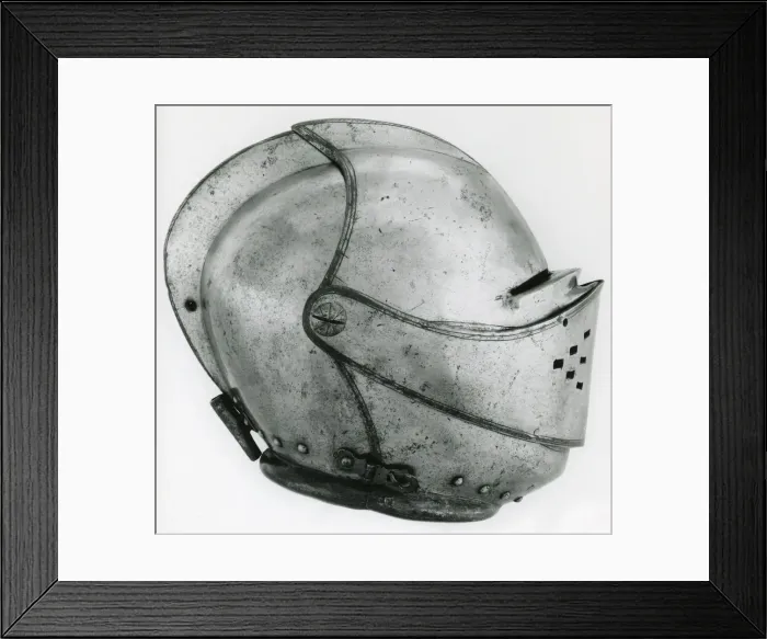 Framed Print : Close Helmet for Foot Tournament at the Barriers, , c. 1600 / 10. Creator: Unknown Framed Print : Close Helmet for Foot Tournament at the Barriers, , c. 1600 / 10. Creator: Unknown