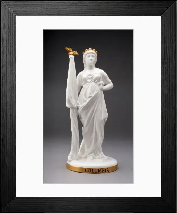 Framed Print : Allegorical Figure of Columbia, Stoke on Trent, c. 1800. Creator: Minton Framed Print : Allegorical Figure of Columbia, Stoke on Trent, c. 1800. Creator: Minton