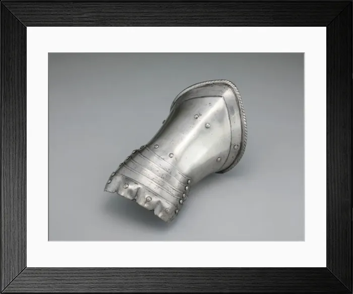 Framed Print : Fingered Gauntlet for the Left Hand, Milan, c. 1570 / 1600. Creator: Unknown Framed Print : Fingered Gauntlet for the Left Hand, Milan, c. 1570 / 1600. Creator: Unknown