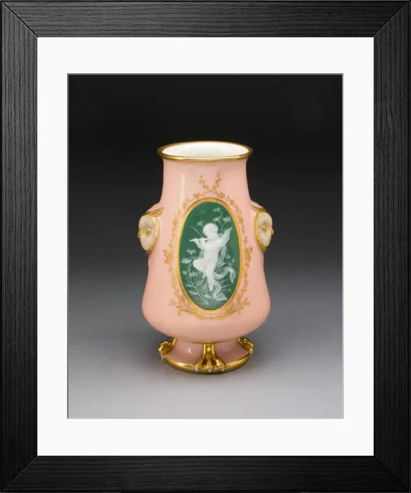 Framed Print : Vase, Stoke on Trent, 1880 / 90. Creator: Minton Framed Print : Vase, Stoke on Trent, 1880 / 90. Creator: Minton
