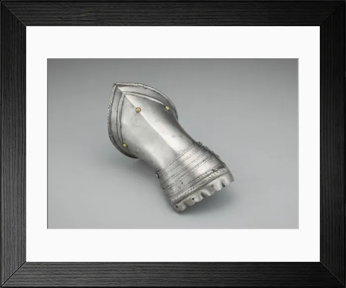 Framed Print : Fingered Gauntlet for the Right Hand, Milan, c. 1570 / 1600. Creator: Unknown Framed Print : Fingered Gauntlet for the Right Hand, Milan, c. 1570 / 1600. Creator: Unknown
