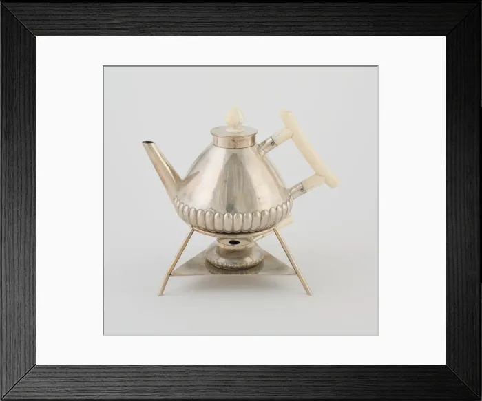 Framed Print : Teapot on Stand with Rechaud, Vienna, 1875 / 90. Creator: Christopher Dresser Framed Print : Teapot on Stand with Rechaud, Vienna, 1875 / 90. Creator: Christopher Dresser