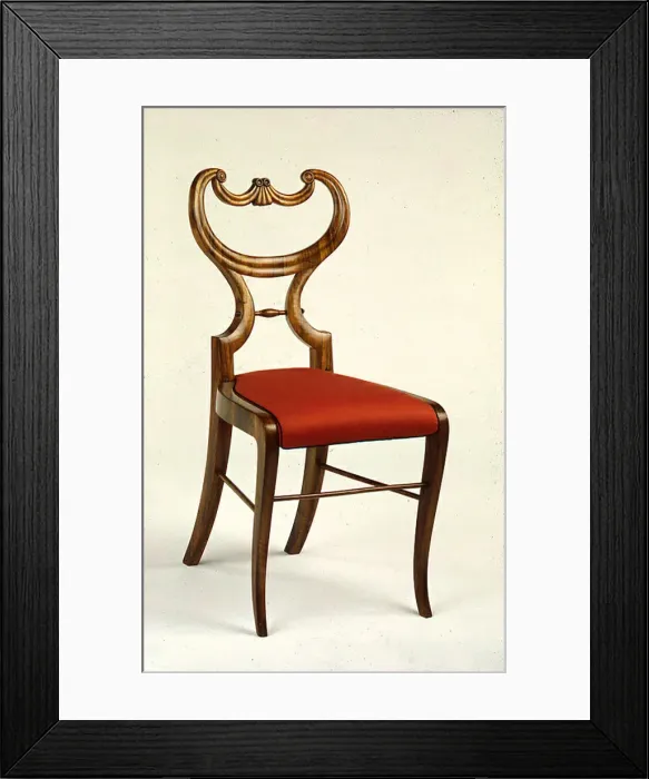 Framed Print : Side Chair, Vienna, c. 1830. Creator: Unknown Framed Print : Side Chair, Vienna, c. 1830. Creator: Unknown