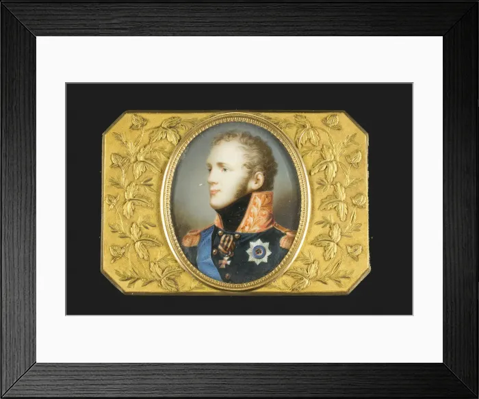Framed Print : Snuff Box: Portrait of Tsar Alexander I, Vienna, 1816. Creator: Unknown Framed Print : Snuff Box: Portrait of Tsar Alexander I, Vienna, 1816. Creator: Unknown
