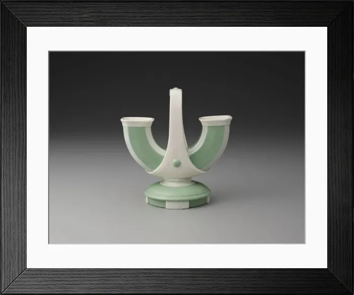 Framed Print : Double Vase, Stoke-on-Trent, 1870. Creator: Christopher Dresser Framed Print : Double Vase, Stoke-on-Trent, 1870. Creator: Christopher Dresser