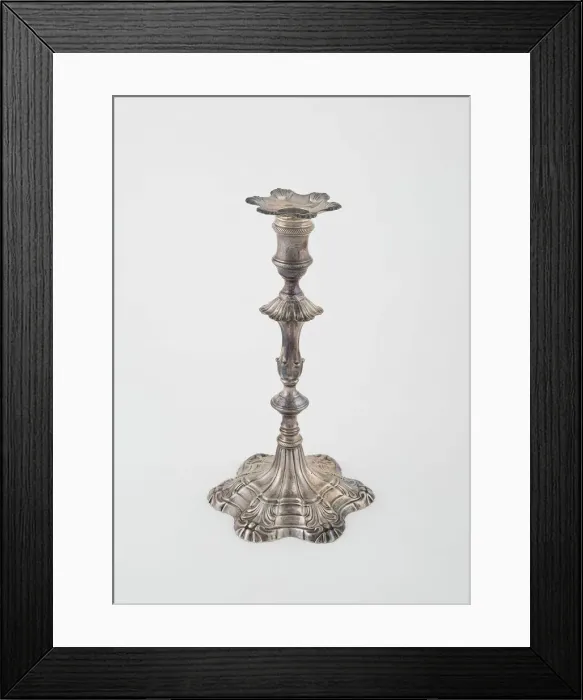 Framed Print : Candlestick, London, 1762 / 63. Creator: Ebenezer Coker Framed Print : Candlestick, London, 1762 / 63. Creator: Ebenezer Coker