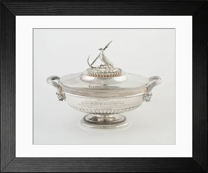Framed Print : Soup Tureen with Cover from the Hood Service, England, 1806 / 07. Creator: Paul Storr Framed Print : Soup Tureen with Cover from the Hood Service, England, 1806 / 07. Creator: Paul Storr