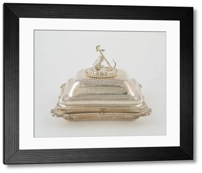 Framed Print : Entree Dish with Cover from the Hood Service, London, 1806 / 07. Creator: Paul Storr Framed Print : Entree Dish with Cover from the Hood Service, London, 1806 / 07. Creator: Paul Storr