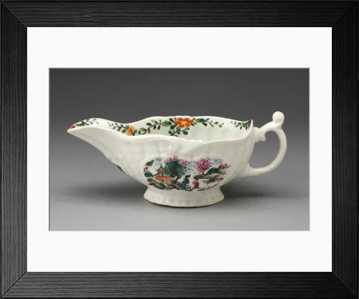 Framed Print : Sauceboat, Worcester, c. 1755. Creator: Royal Worcester Framed Print : Sauceboat, Worcester, c. 1755. Creator: Royal Worcester