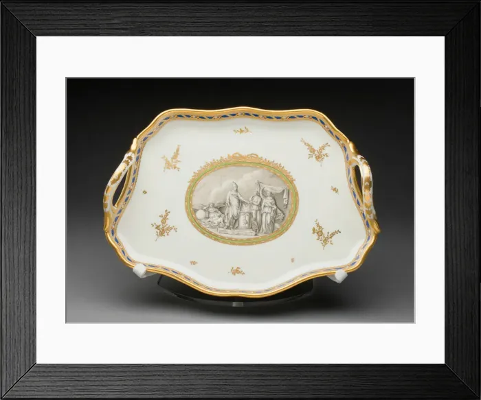 Framed Print : Tray (part of a Coffee Service), Vienna, c. 1770. Creator Framed Print : Tray (part of a Coffee Service), Vienna, c. 1770. Creator