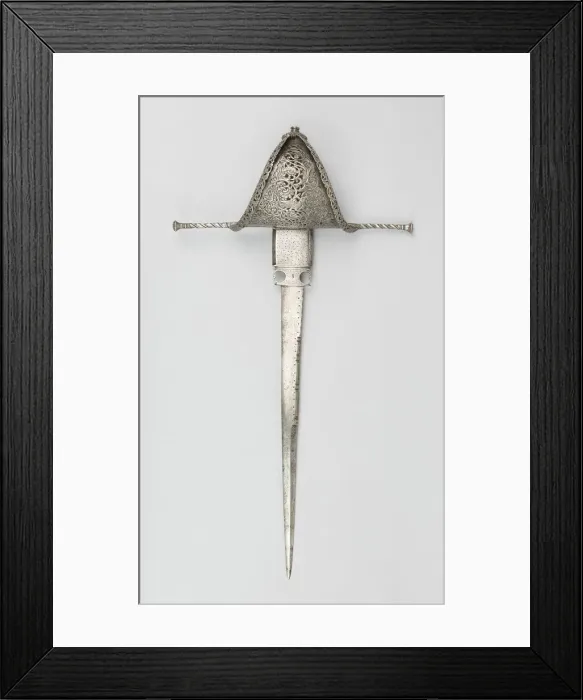 Framed Print : Parrying Dagger, Italy, 1650 / 60. Creator: Unknown Framed Print : Parrying Dagger, Italy, 1650 / 60. Creator: Unknown