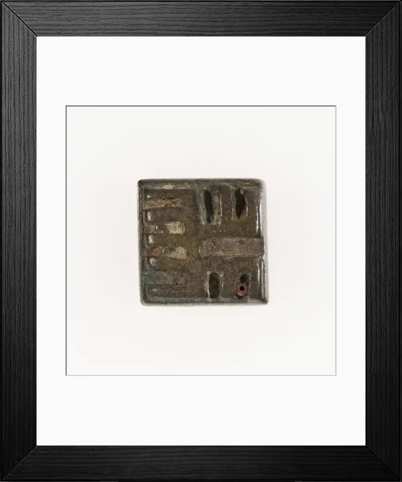 Framed Print : Goldweight with a Geometric Design, Ghana, 18th / 19th century. Creator: Unknown Framed Print : Goldweight with a Geometric Design, Ghana, 18th / 19th century. Creator: Unknown