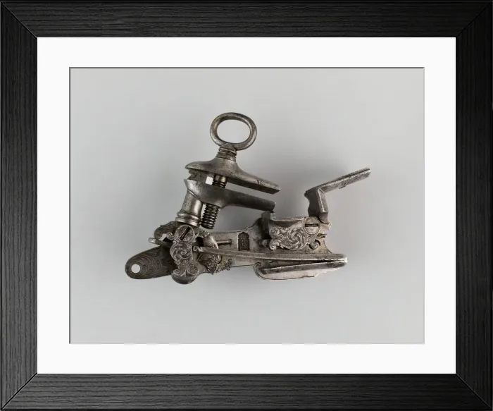 Framed Print : Miguelet Gunlock, Europe, 1740 / 1760. Creator: Unknown Framed Print : Miguelet Gunlock, Europe, 1740 / 1760. Creator: Unknown