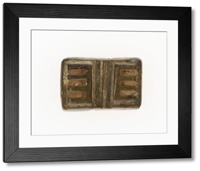 Framed Print : Goldweight with a Geometric Design, Ghana, 18th / 19th century. Creator: Unknown Framed Print : Goldweight with a Geometric Design, Ghana, 18th / 19th century. Creator: Unknown