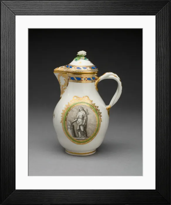 Framed Print : Coffee Pot (part of a Coffee Service), Vienna, c. 1770. Creator Framed Print : Coffee Pot (part of a Coffee Service), Vienna, c. 1770. Creator
