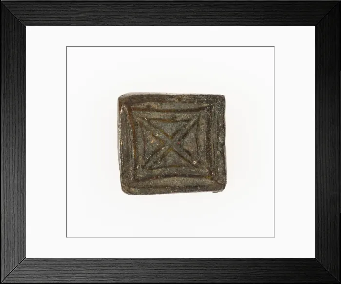 Framed Print : Goldweight with a Geometric Design, Ghana, 18th / 19th century. Creator: Unknown Framed Print : Goldweight with a Geometric Design, Ghana, 18th / 19th century. Creator: Unknown