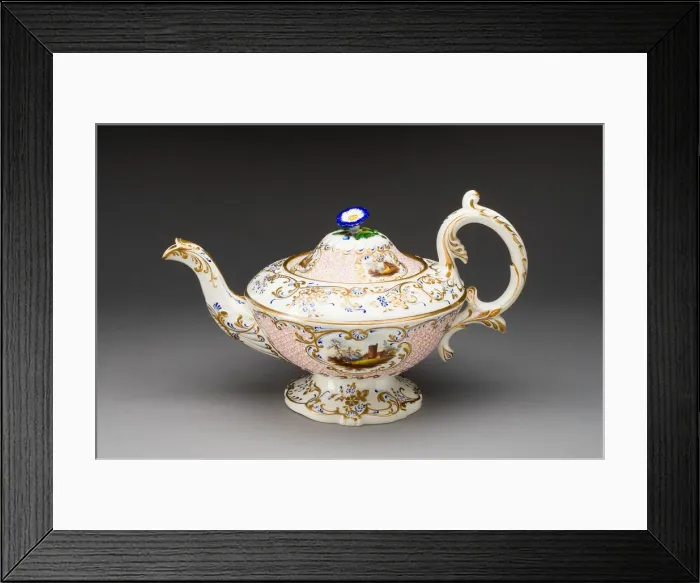 Framed Print : Teapot, Stoke on Trent, c. 1840. Creator: Spode Ceramic Works Framed Print : Teapot, Stoke on Trent, c. 1840. Creator: Spode Ceramic Works