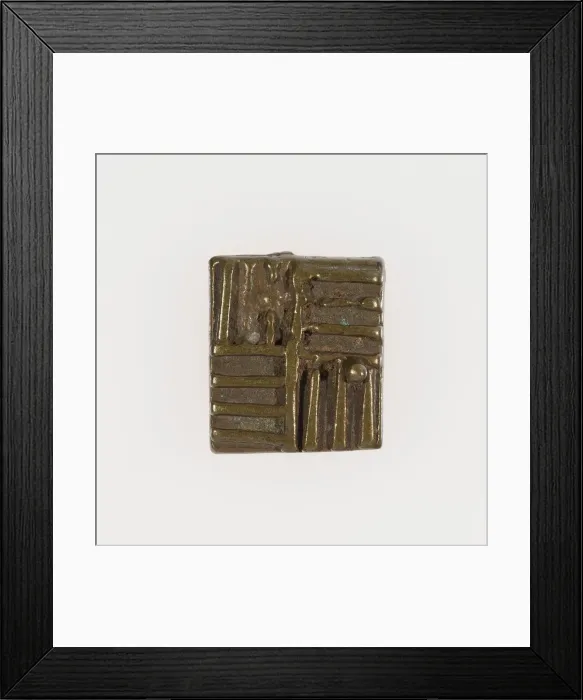 Framed Print : Goldweight with a Geometric Design, Ghana, 18th / 19th century. Creator: Unknown Framed Print : Goldweight with a Geometric Design, Ghana, 18th / 19th century. Creator: Unknown