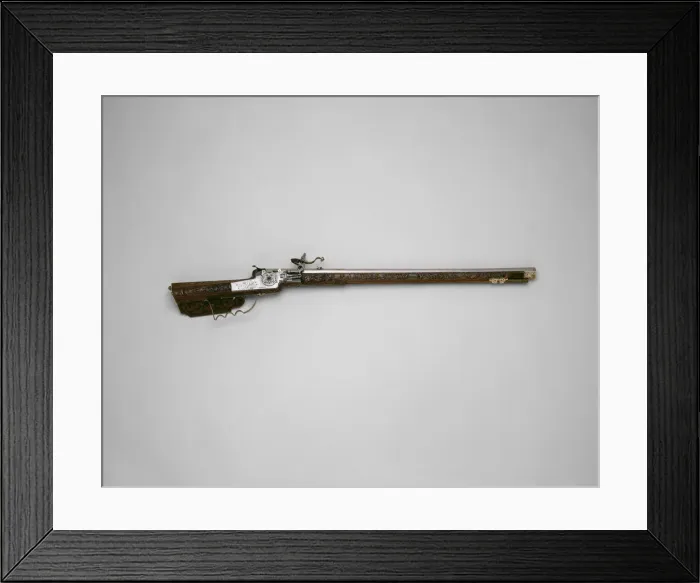 Framed Print : Wheellock Rifle of Emperor Leopold I, Gmünd, 1664. Creator: Johann Georg Maucher