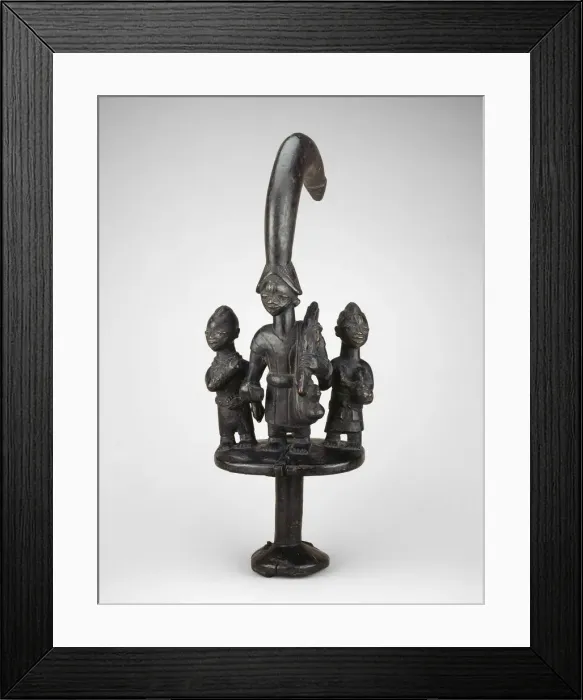 Framed Print : Esu Dance Staff (Ogo Elegbara), Nigeria, Mid-late 19th century. Creator: Unknown Framed Print : Esu Dance Staff (Ogo Elegbara), Nigeria, Mid-late 19th century. Creator: Unknown