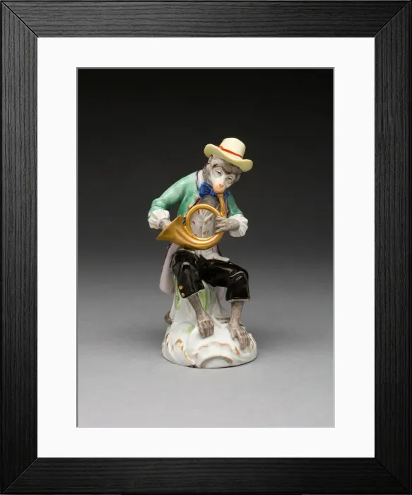 Framed Print : French Horn Player, Vienna, c. 1760 / 70. Creator: Vienna State Porcelain Manufactory Framed Print : French Horn Player, Vienna, c. 1760 / 70. Creator: Vienna State Porcelain Manufactory