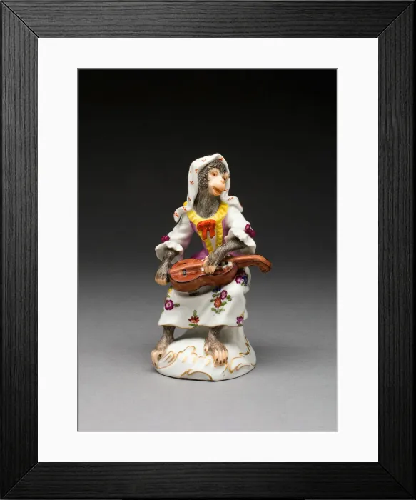 Framed Print : Hurdy-Gurdy Player, Vienna, c. 1760 / 70. Creator: Vienna State Porcelain Manufactory Framed Print : Hurdy-Gurdy Player, Vienna, c. 1760 / 70. Creator: Vienna State Porcelain Manufactory