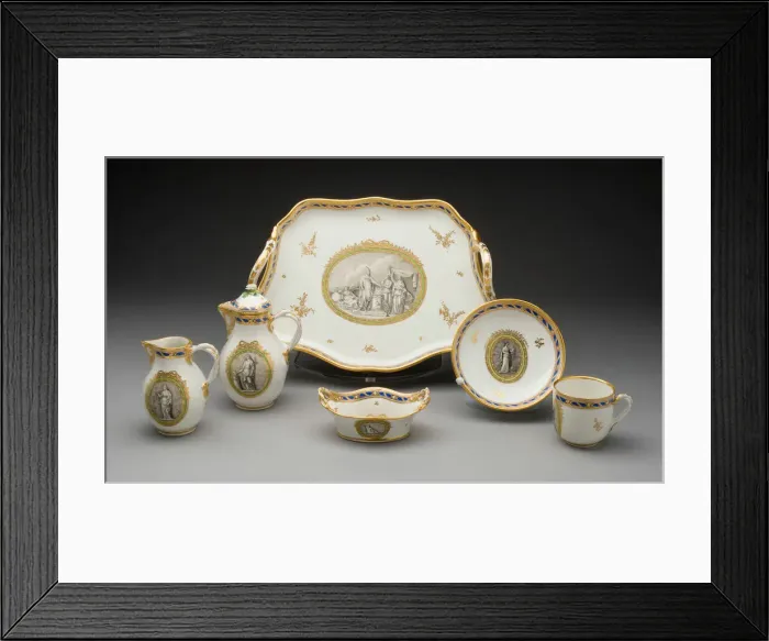 Framed Print : Coffee Service, Vienna, c. 1770. Creator: Vienna State Porcelain Manufactory Framed Print : Coffee Service, Vienna, c. 1770. Creator: Vienna State Porcelain Manufactory