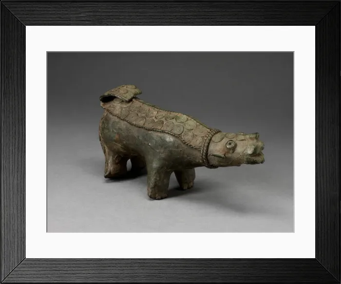 Framed Print : Hippopotamus, Nigeria, 9th / mid-19th century. Creator: Unknown Framed Print : Hippopotamus, Nigeria, 9th / mid-19th century. Creator: Unknown
