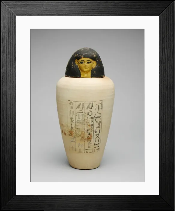 Framed Print : Canopic Jar of the Overseer of the Builders of Amun, Amenhotep, Egypt, New Kingdom Framed Print : Canopic Jar of the Overseer of the Builders of Amun, Amenhotep, Egypt, New Kingdom