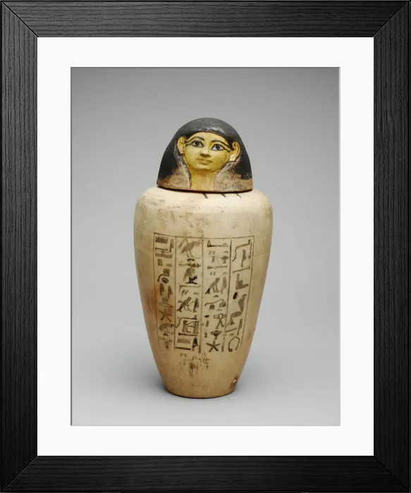 Framed Print : Canopic Jar of the Overseer of the Builders of Amun, Amenhotep, Egypt, New Kingdom