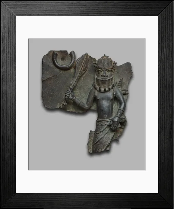 Framed Print : Plaque, Nigeria, 16th / 17th century. Creator: Unknown Framed Print : Plaque, Nigeria, 16th / 17th century. Creator: Unknown