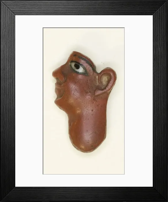 Framed Print : Inlay Depicting the Face of a King, Egypt, Late Period-Ptolemaic Period Framed Print : Inlay Depicting the Face of a King, Egypt, Late Period-Ptolemaic Period