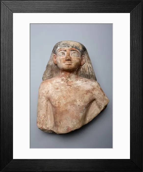 Framed Print : Bust of a Man, Egypt, New Kingdom, Dynasty 18 (about 1550-1295 BCE). Creator: Unknown Framed Print : Bust of a Man, Egypt, New Kingdom, Dynasty 18 (about 1550-1295 BCE). Creator: Unknown