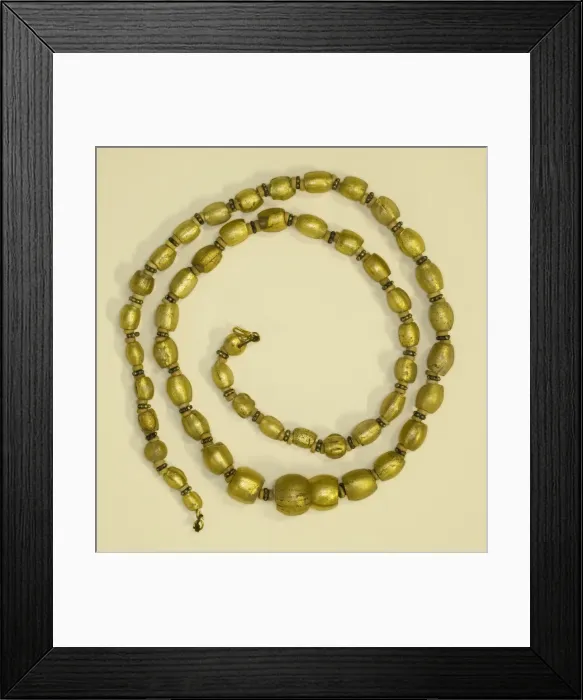 Framed Print : Necklace, Egypt, Ptolemaic Period or later (304 BCE-30 BCE). Creator: Unknown Framed Print : Necklace, Egypt, Ptolemaic Period or later (304 BCE-30 BCE). Creator: Unknown