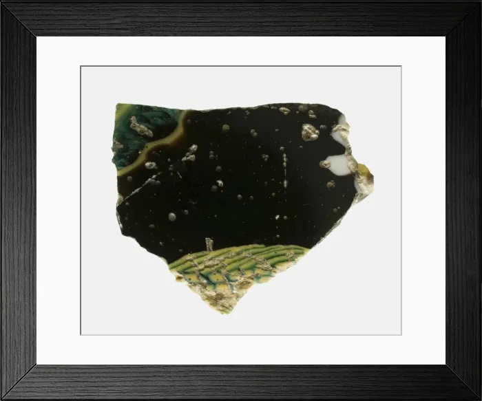Framed Print : Fragment of a Floral Inlay, Egypt, Ptolemaic Period, 1st century BCE. Creator: Unknown