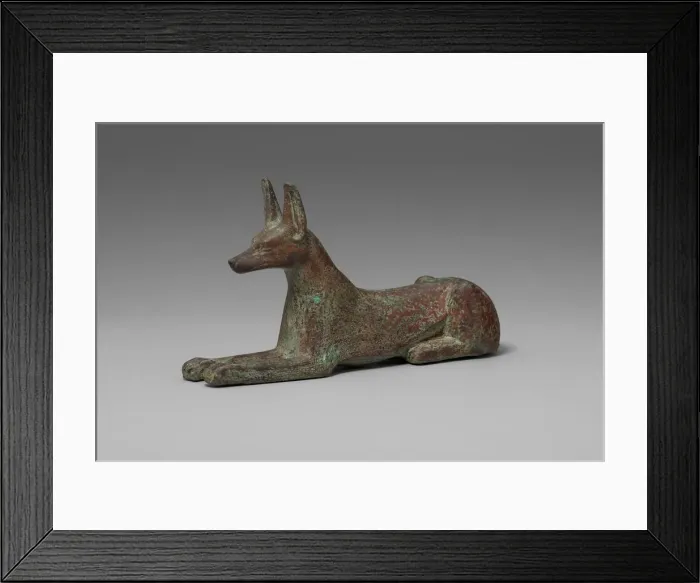 Framed Print : Statuette of a Jackal, Egypt, Late Period, Dynasty 26 (664-525 BCE). Creator: Unknown Framed Print : Statuette of a Jackal, Egypt, Late Period, Dynasty 26 (664-525 BCE). Creator: Unknown
