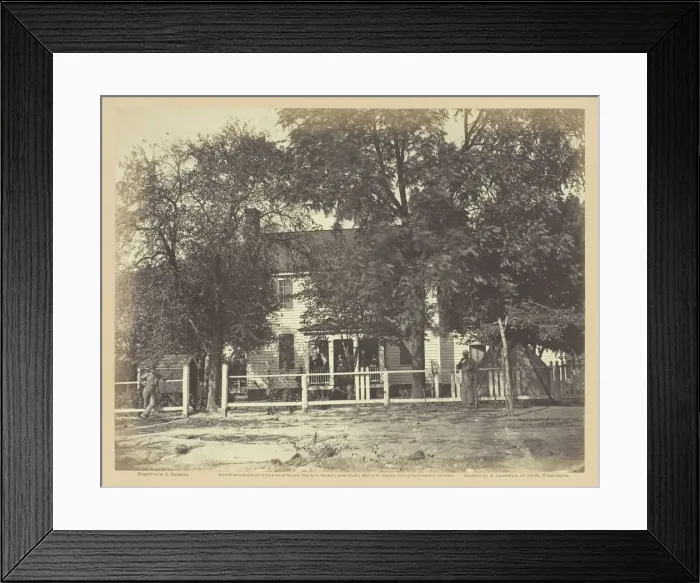 Framed Print : Aiken House, on Weldon Railroad, Virginia, February 1865. Creator: John Reekie Framed Print : Aiken House, on Weldon Railroad, Virginia, February 1865. Creator: John Reekie